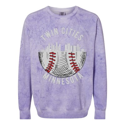 Cool Twin Cities Minnesota MN Baseball Skyline St. Paul MPLS Colorblast Crewneck Sweatshirt