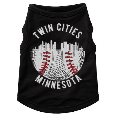 Cool Twin Cities Minnesota MN Baseball Skyline St. Paul MPLS Doggie Tank
