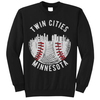 Cool Twin Cities Minnesota MN Baseball Skyline St. Paul MPLS Sweatshirt