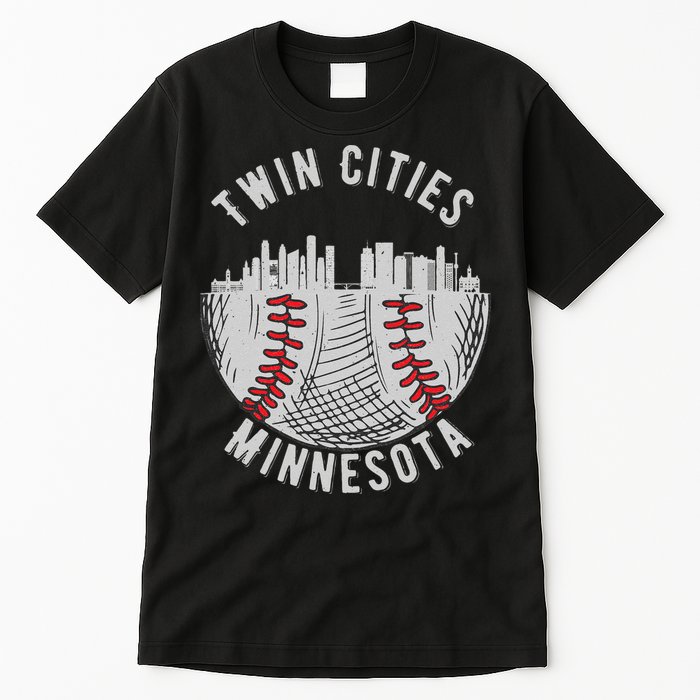 Cool Twin Cities Minnesota MN Baseball Skyline St. Paul MPLS Tall T-Shirt