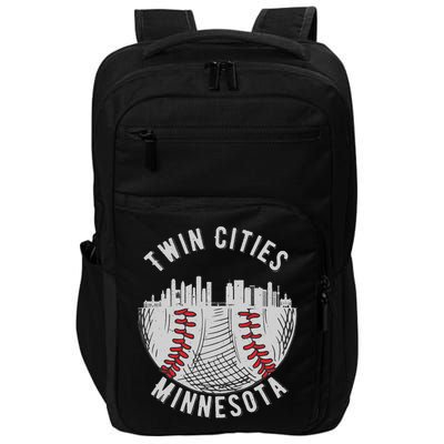 Cool Twin Cities Minnesota MN Baseball Skyline St. Paul MPLS Impact Tech Backpack