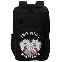 Cool Twin Cities Minnesota MN Baseball Skyline St. Paul MPLS Impact Tech Backpack