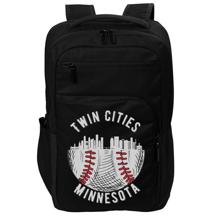 Cool Twin Cities Minnesota MN Baseball Skyline St. Paul MPLS Impact Tech Backpack