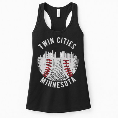 Cool Twin Cities Minnesota MN Baseball Skyline St. Paul MPLS Womens Tank Top