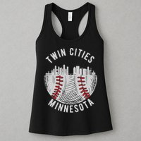 Cool Twin Cities Minnesota MN Baseball Skyline St. Paul MPLS Womens Tank Top
