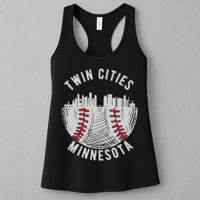 Cool Twin Cities Minnesota MN Baseball Skyline St. Paul MPLS Womens Tank Top