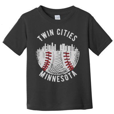 Cool Twin Cities Minnesota MN Baseball Skyline St. Paul MPLS Toddler T-Shirt