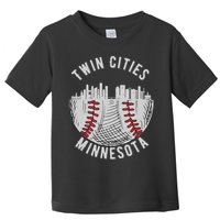 Cool Twin Cities Minnesota MN Baseball Skyline St. Paul MPLS Toddler T-Shirt