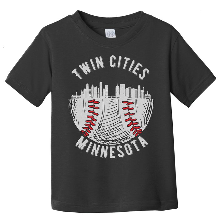 Cool Twin Cities Minnesota MN Baseball Skyline St. Paul MPLS Toddler T-Shirt