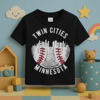 Cool Twin Cities Minnesota MN Baseball Skyline St. Paul MPLS Toddler T-Shirt