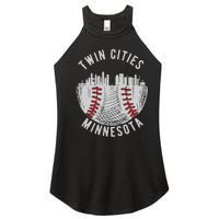 Cool Twin Cities Minnesota MN Baseball Skyline St. Paul MPLS Women’s Perfect Tri Rocker Tank