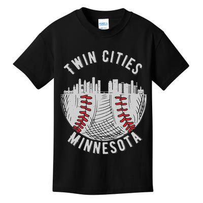 Cool Twin Cities Minnesota MN Baseball Skyline St. Paul MPLS Kids T-Shirt