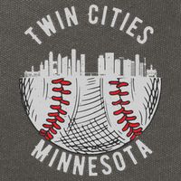 Cool Twin Cities Minnesota MN Baseball Skyline St. Paul MPLS Cotton Canvas Backpack