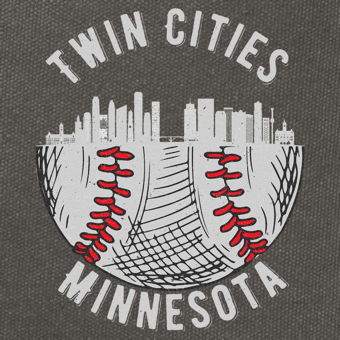 Cool Twin Cities Minnesota MN Baseball Skyline St. Paul MPLS Cotton Canvas Backpack