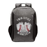 Cool Twin Cities Minnesota MN Baseball Skyline St. Paul MPLS Vector Backpack