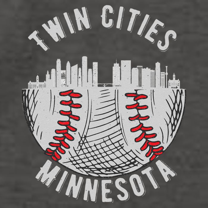 Cool Twin Cities Minnesota MN Baseball Skyline St. Paul MPLS Vector Backpack
