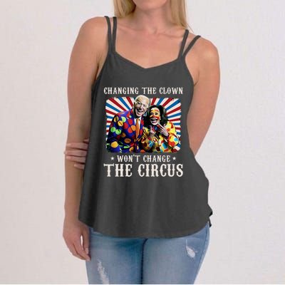 Changing The Clown WonT Change The Circus Kamala Clown Women's Strappy Tank