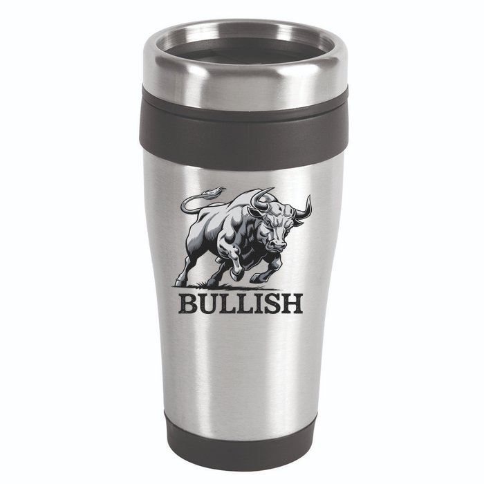 Crypto Trader Cryptocurrency Investor Day Trading Bullish 16oz Travel Tumbler