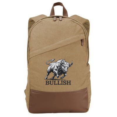 Crypto Trader Cryptocurrency Investor Day Trading Bullish Cotton Canvas Backpack