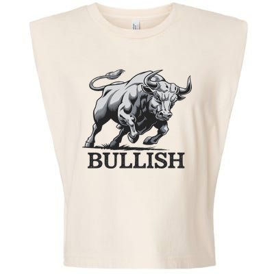 Crypto Trader Cryptocurrency Investor Day Trading Bullish Garment-Dyed Women's Muscle Tee