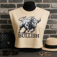 Crypto Trader Cryptocurrency Investor Day Trading Bullish Garment-Dyed Women's Muscle Tee