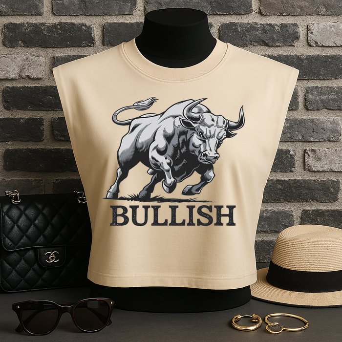 Crypto Trader Cryptocurrency Investor Day Trading Bullish Garment-Dyed Women's Muscle Tee