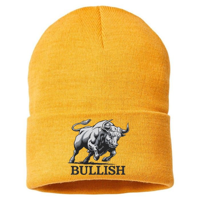 Crypto Trader Cryptocurrency Investor Day Trading Bullish Sustainable Knit Beanie