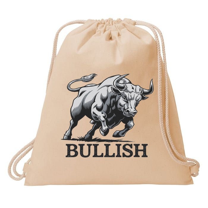 Crypto Trader Cryptocurrency Investor Day Trading Bullish Drawstring Bag