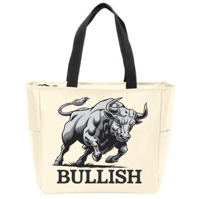 Crypto Trader Cryptocurrency Investor Day Trading Bullish Zip Tote Bag