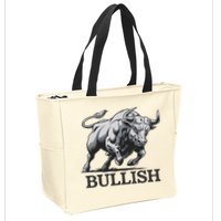 Crypto Trader Cryptocurrency Investor Day Trading Bullish Zip Tote Bag