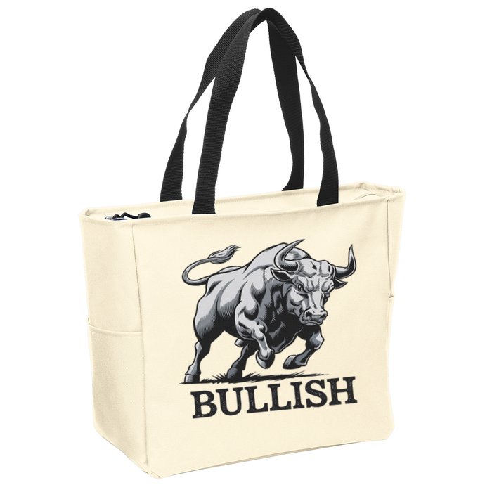 Crypto Trader Cryptocurrency Investor Day Trading Bullish Zip Tote Bag