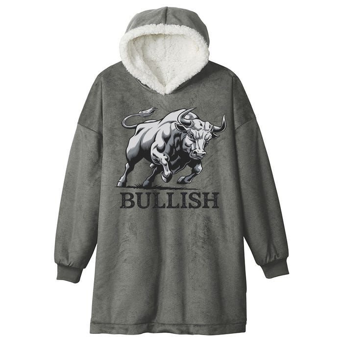 Crypto Trader Cryptocurrency Investor Day Trading Bullish Hooded Wearable Blanket