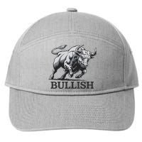 Crypto Trader Cryptocurrency Investor Day Trading Bullish 7-Panel Snapback Hat