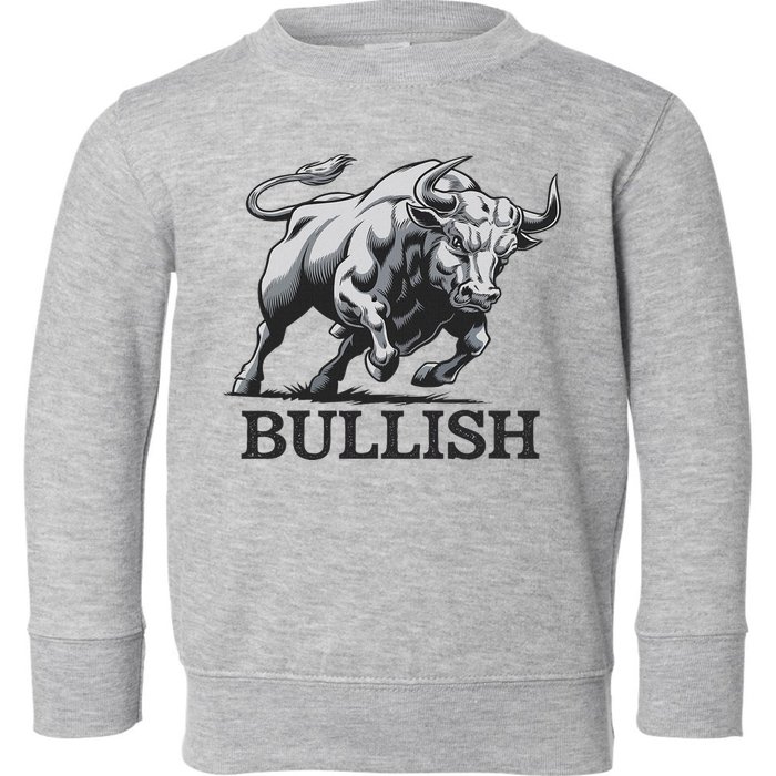 Crypto Trader Cryptocurrency Investor Day Trading Bullish Toddler Sweatshirt