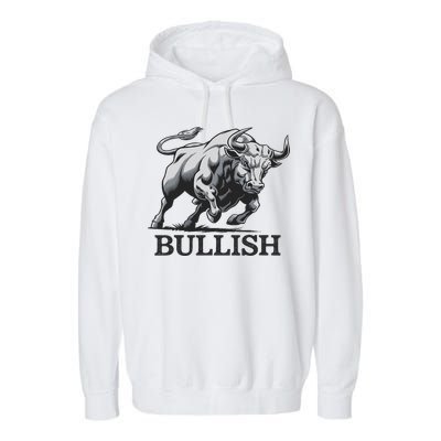 Crypto Trader Cryptocurrency Investor Day Trading Bullish Garment-Dyed Fleece Hoodie