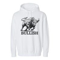 Crypto Trader Cryptocurrency Investor Day Trading Bullish Garment-Dyed Fleece Hoodie