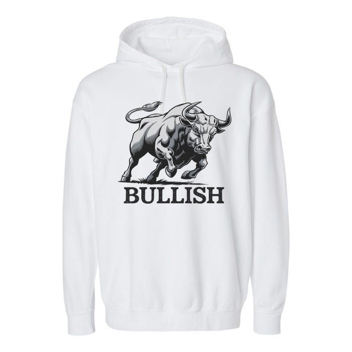 Crypto Trader Cryptocurrency Investor Day Trading Bullish Garment-Dyed Fleece Hoodie