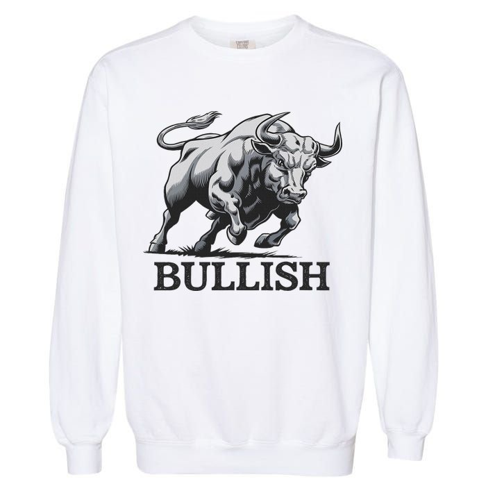 Crypto Trader Cryptocurrency Investor Day Trading Bullish Garment-Dyed Sweatshirt