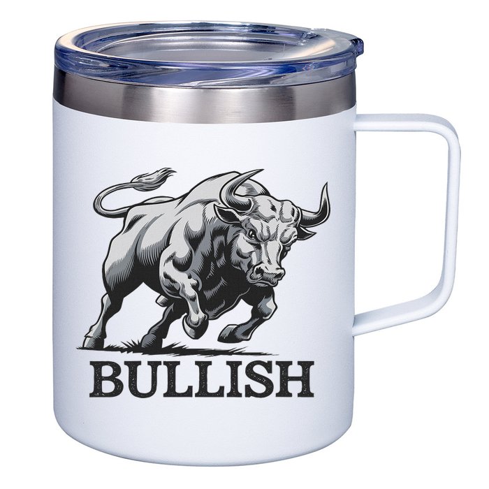 Crypto Trader Cryptocurrency Investor Day Trading Bullish 12oz Stainless Steel Coffee Mug