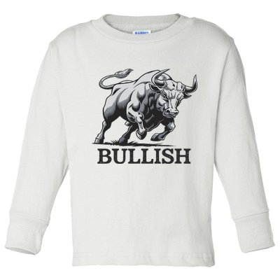 Crypto Trader Cryptocurrency Investor Day Trading Bullish Toddler Long Sleeve Shirt