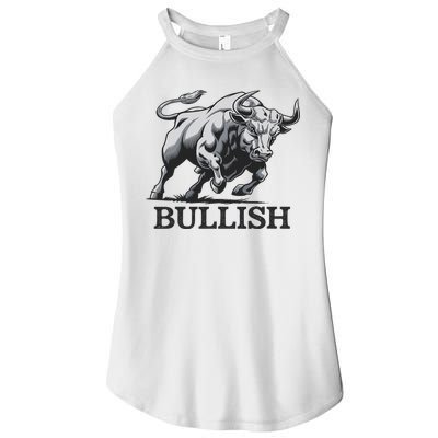 Crypto Trader Cryptocurrency Investor Day Trading Bullish Women's Perfect Tri Rocker Tank