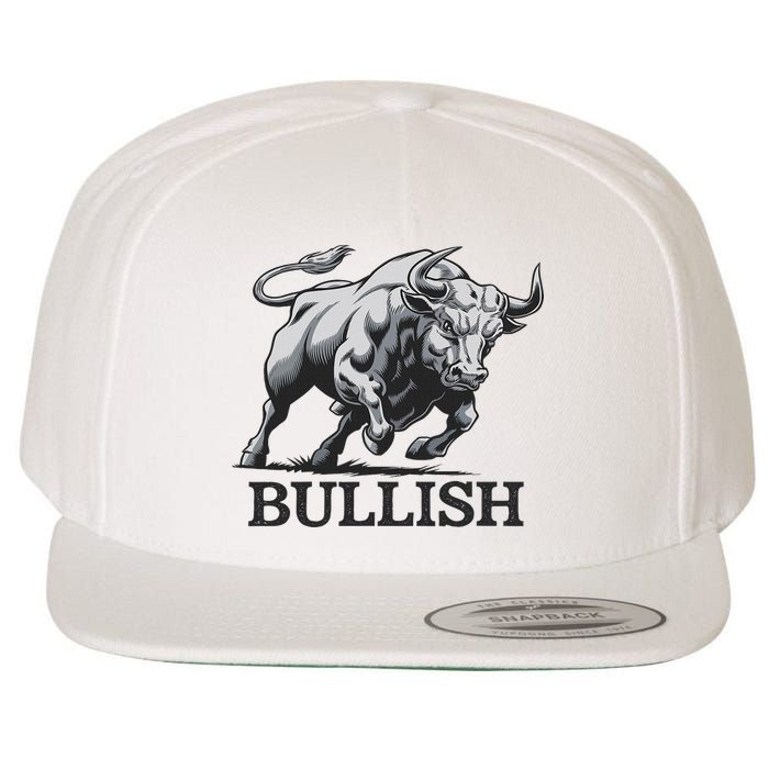 Crypto Trader Cryptocurrency Investor Day Trading Bullish Wool Snapback Cap