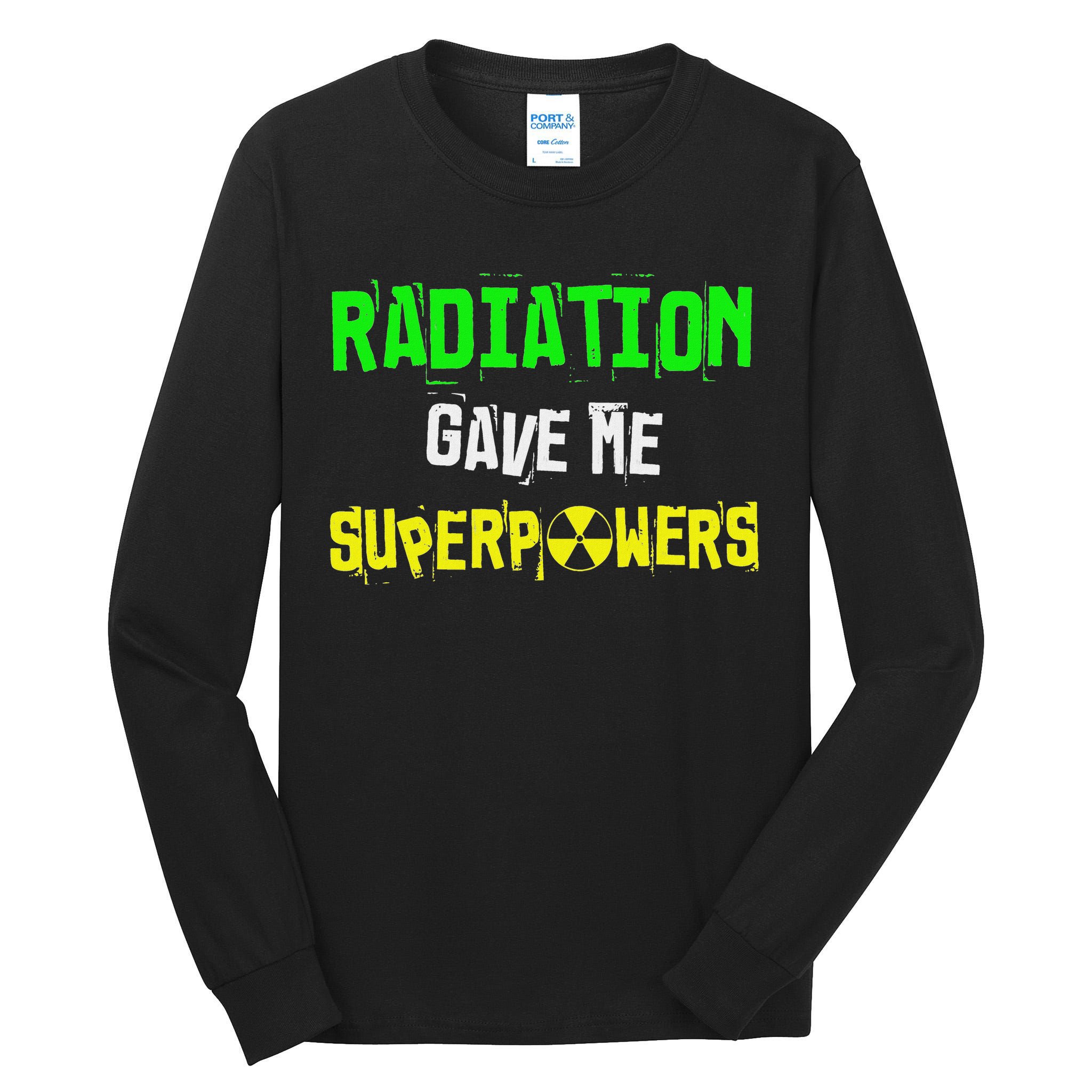 Chemo Treatment Cancer Patient Funny Radiation Superpowers Tall Long Sleeve T-Shirt