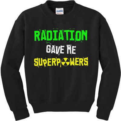 Chemo Treatment Cancer Patient Funny Radiation Superpowers Kids Sweatshirt