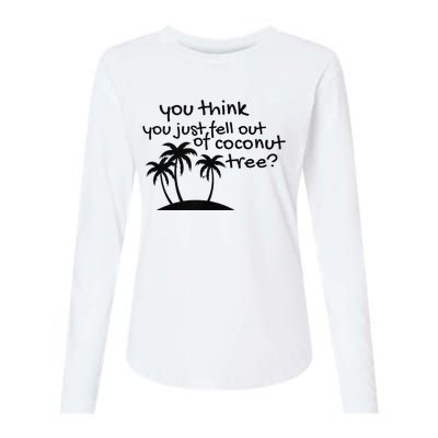 Coconut Tree Campaign Slogan 24 Kamala Statement Democrat Womens Cotton Relaxed Long Sleeve T-Shirt