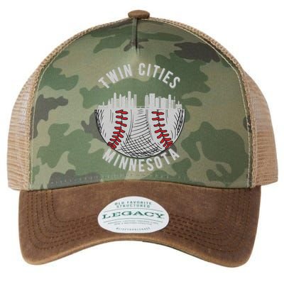 Cool Twin Cities Minnesota MN Baseball Skyline St. Paul-MPLS Legacy Tie Dye Trucker Hat