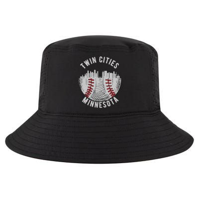 Cool Twin Cities Minnesota MN Baseball Skyline St. Paul-MPLS Cool Comfort Performance Bucket Hat