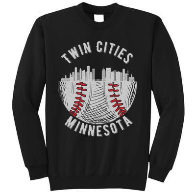 Cool Twin Cities Minnesota MN Baseball Skyline St. Paul-MPLS Sweatshirt