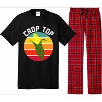 Crop Top Country Fair Joke Pun Corn On The Cob Corny Pajama Set