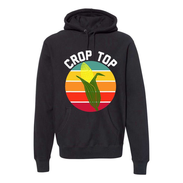 Crop Top Country Fair Joke Pun Corn On The Cob Corny Premium Hoodie